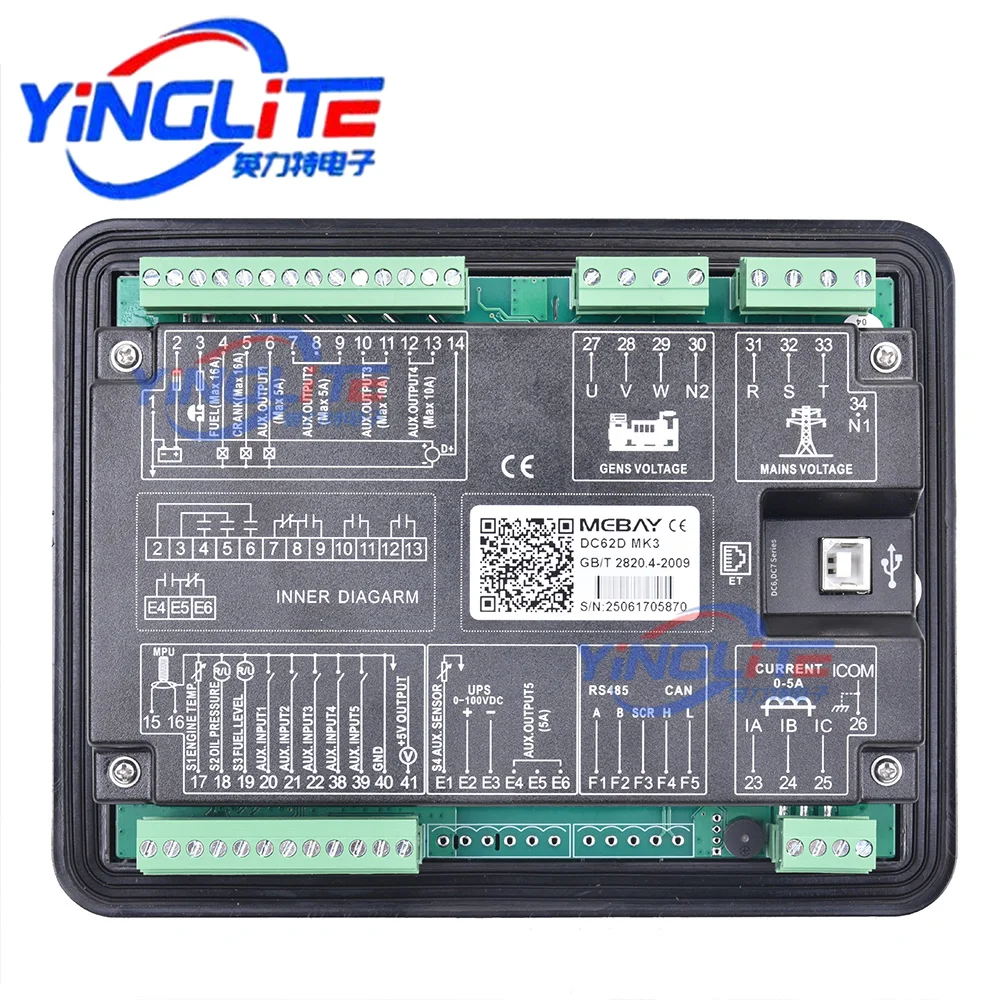 DC62D MK2 Start-Stop Controller Automated Display Control Module for Diesel Generator Sets