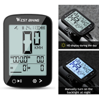 WEST BIKING GPS Bicycle Speedometer Wireless Bike Computer MTB Bicycle Accessories Type-C Charge Waterproof Cycling Odometer