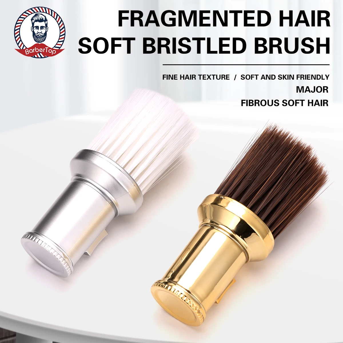 

Barbertop Soft Hairdressing Brush Neck Face Duster for Barbers Salon Stylist Professional Hair Cutting Cleaning Tool Accessory