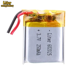 602025 3.7V 250mAh 062025 bateria litowo polimerowa bateria li-po akumulator litowo jonowy akumulator baterie do Mp3 MP4 MP5 GPS PSP telefonu komórkowego