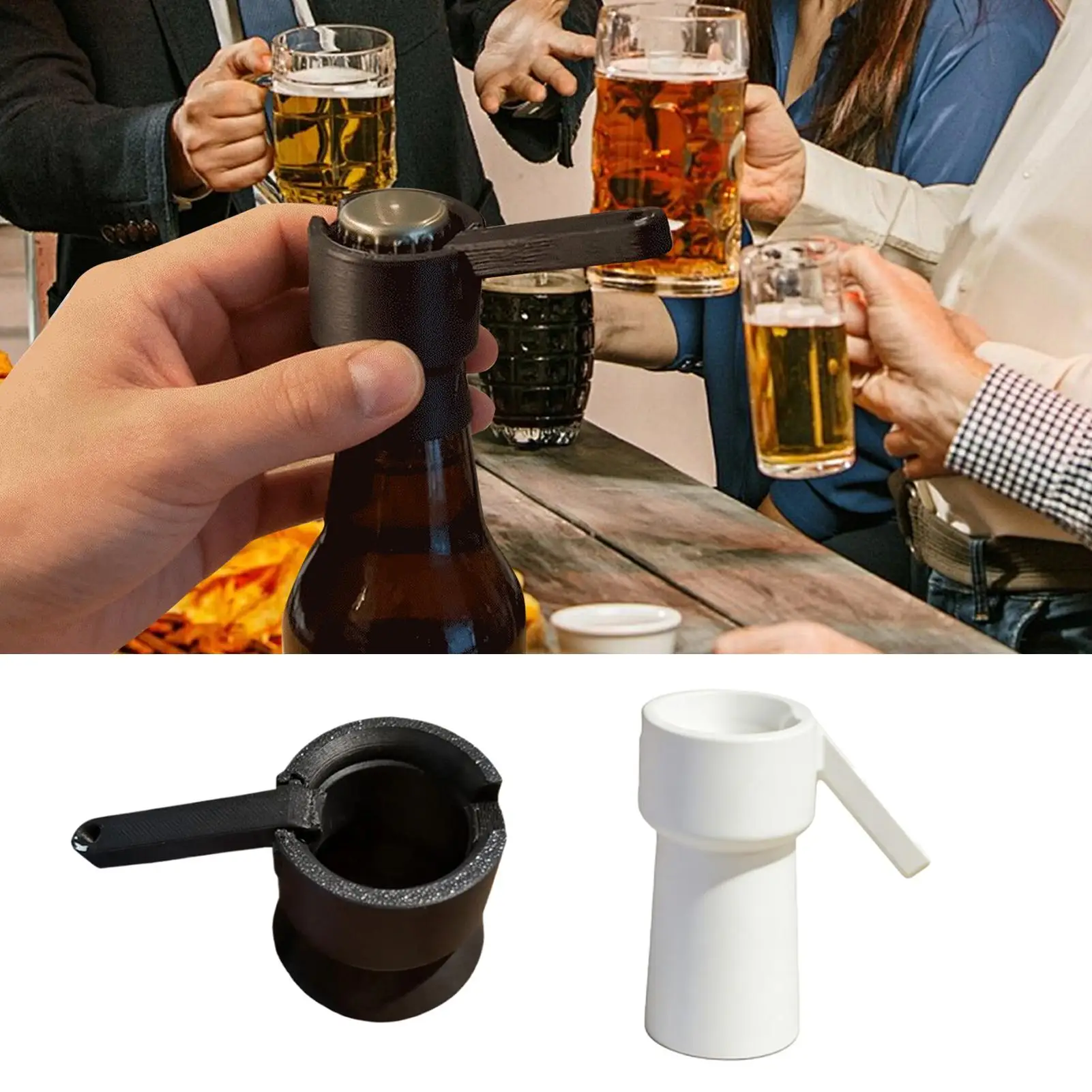 Abridor de Botellas de Cerveza Manual, Mecánico, Ergonómico, Herramienta para Abrir Tapas de Botellas, para Cocina, Yate, Restaurante, Camping, Viajes, Fiestas