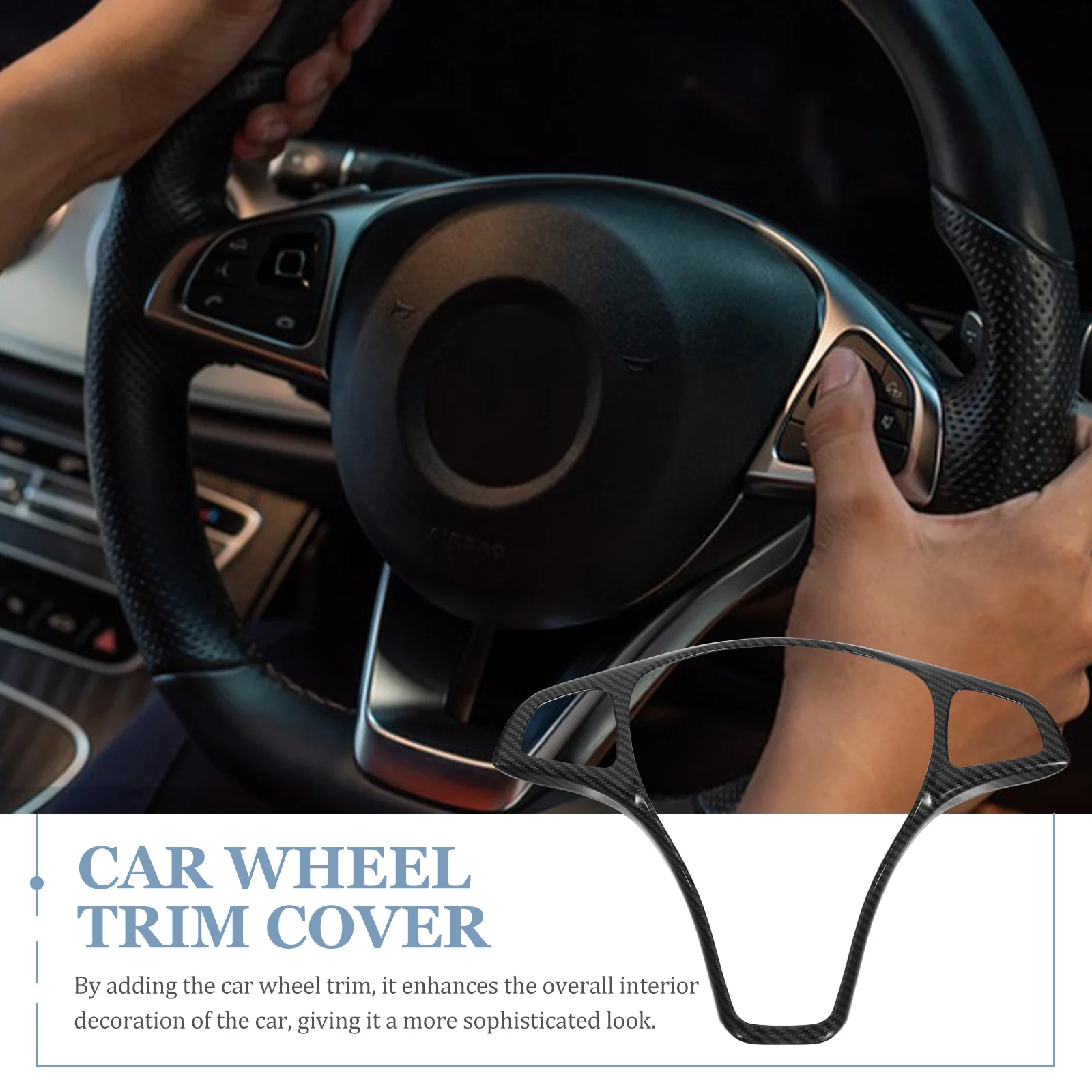 Elegante volante do carro guarnição quadro decoração fácil instalar confiável desempenho de longa duração acessório decoração do volante do carro