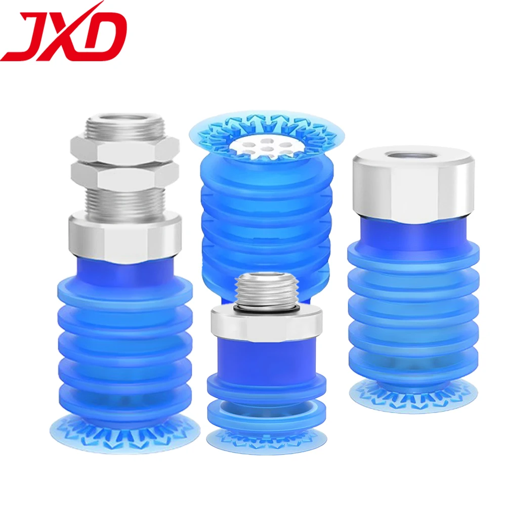 

JXD ZP3P Series ZP3P-T20/25/32/40/50JT5SF Blue Silicone Vacuum Suction Cup Anti-Wrinkle Pad for Film Packaging Machine