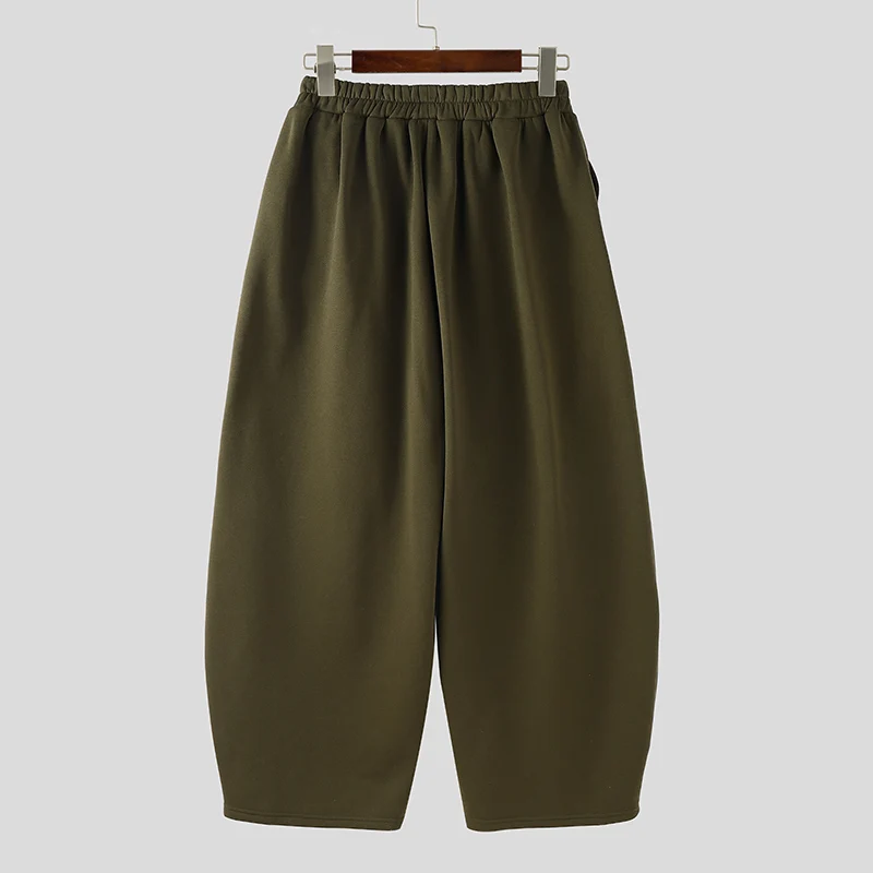 Männer Weite Hosen Elastische Taille Jogger Lose Freizeithosen Männer Streetwear Koreanischer Stil Mode Männliche Lange Hosen S-5XL INCERUN – Detail 9