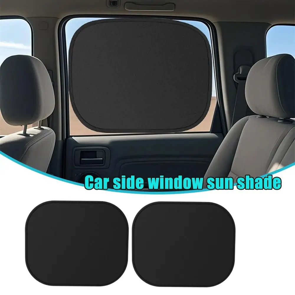 2/4PCS Static Cling Car Window Shade Anti-Glare 4-Layer Electrostatic Curtains Folds Small UV-Blocker Car Sunshade Cover Summer