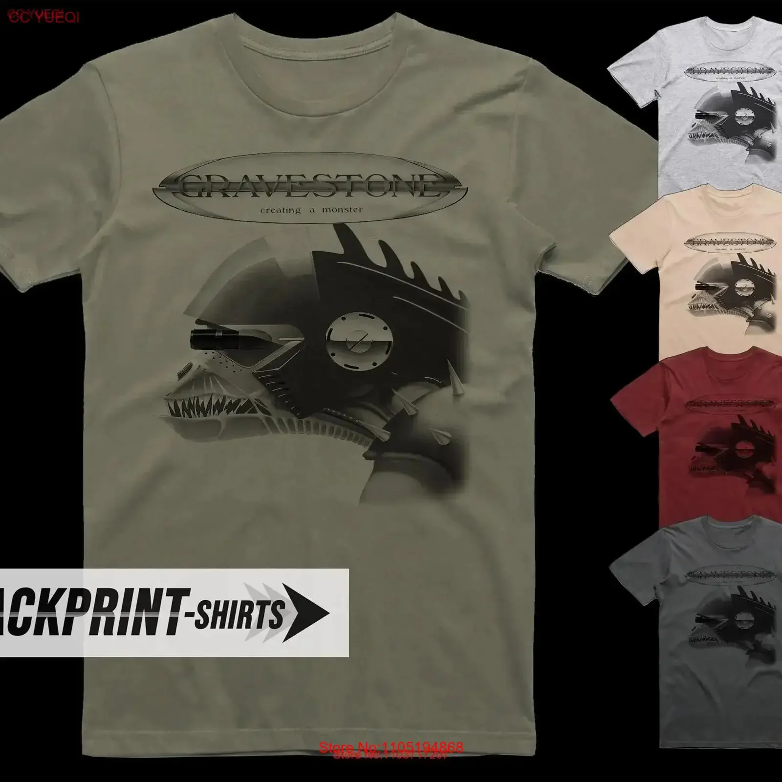 

Gravestone T Shirt cotton Men's all sizes S 5XL 18 colors poster band album cover vintage Washed homme Slightly Unisex