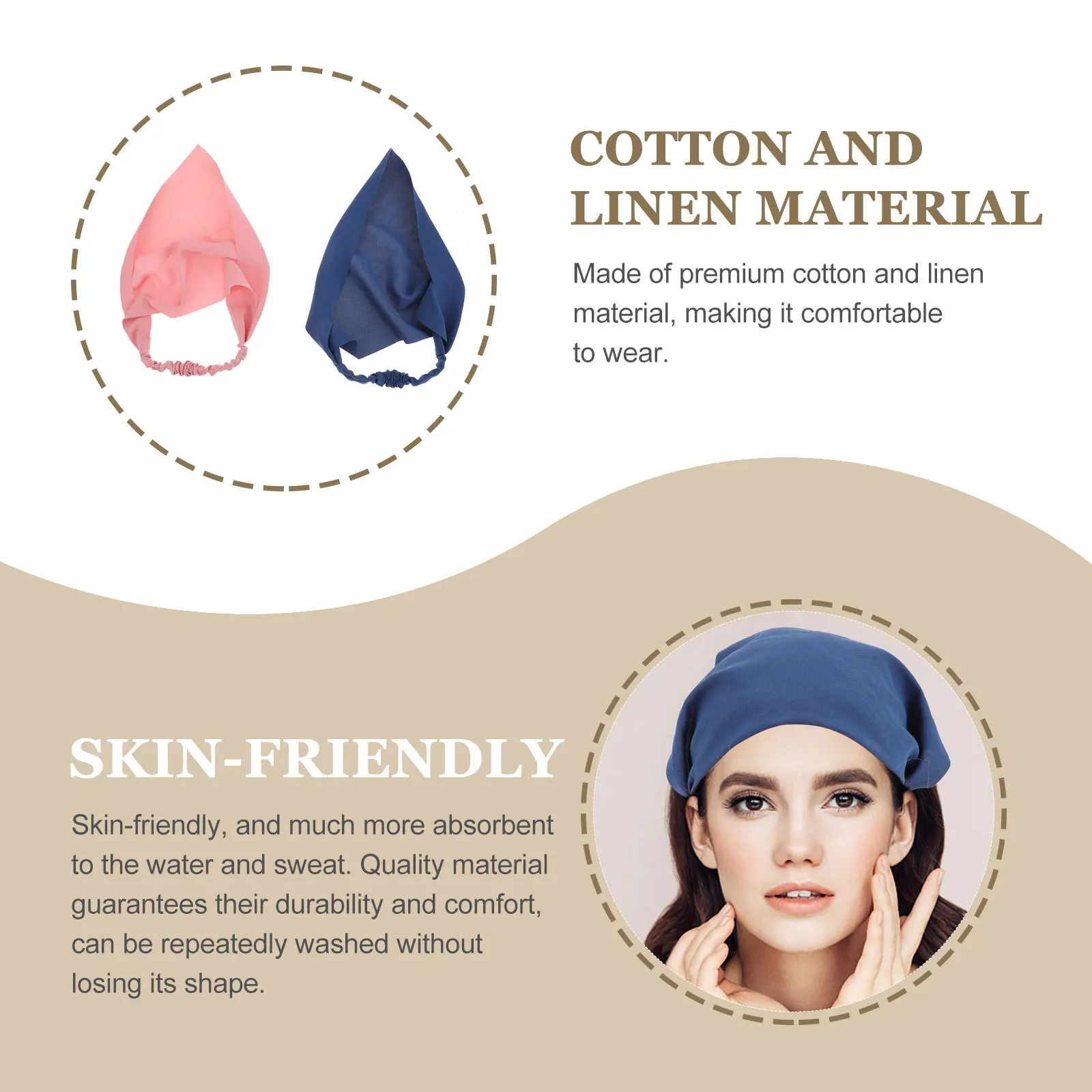 

6 шт. эластичные шарфы для волос, повязка на голову, женский треугольный платок на голову для повседневной вечеринки, путешествий, макияжа, мытья лица, подходит для всех размеров