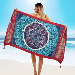 2018 Nuovo 90x180 cm Twill di cotone Pareo Beach Cover-Up Donna Grande abito da spiaggia Bikini Costume da bagno Cover Up Sarong Wrap Sciarpa