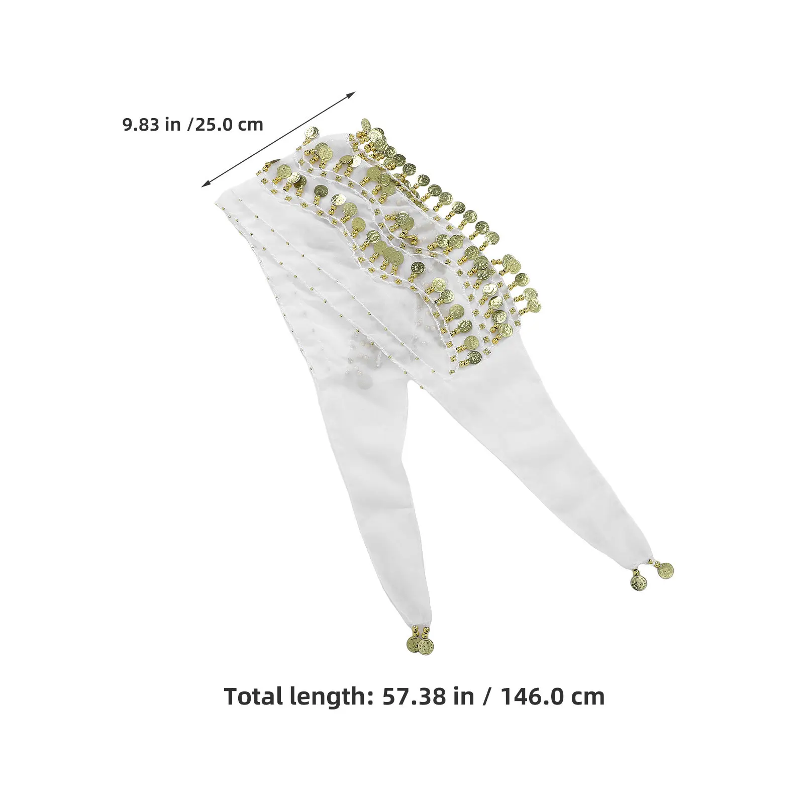 2 個ベリーダンスヒップスカーフ軽量ウエストスカートコインベルトフェスティバルパーティーダンスパフォーマンスアクセサリーダンサーアクセサリー