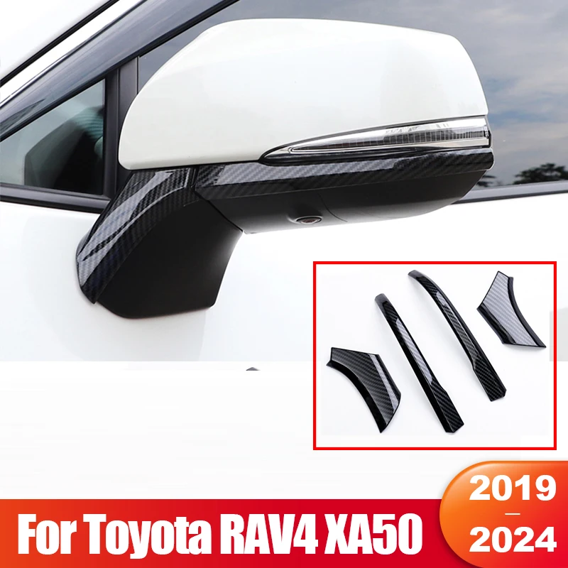 

For Toyota RAV4 XA50 2019 2020 2021 2022 2023 RAV 4 Hybrid Car Rearview Mirror Side Trim Cover Molding Accessories