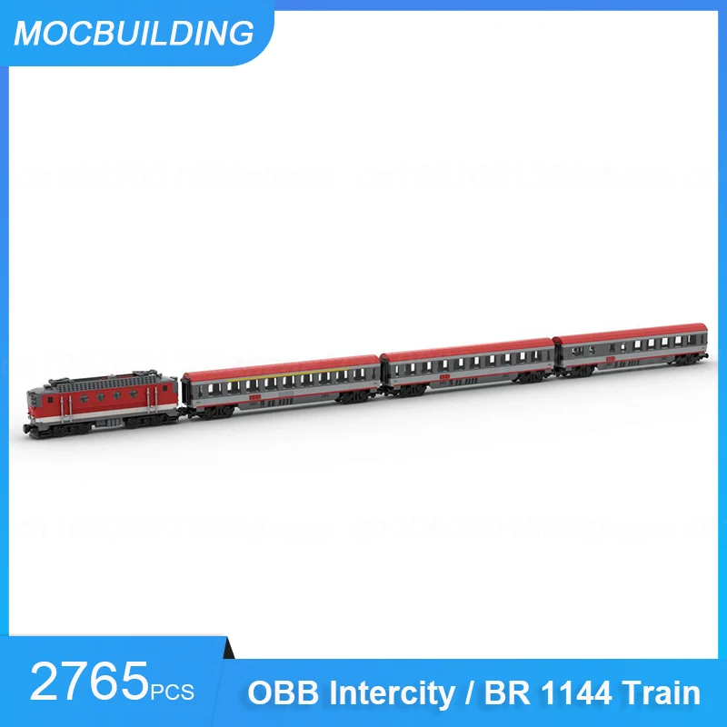 Bloques de construcción MOC OBB Intercity/BR 1144, modelo de tren DIY, ladrillos ensamblados, transporte, colección educativa, juguetes, regalos