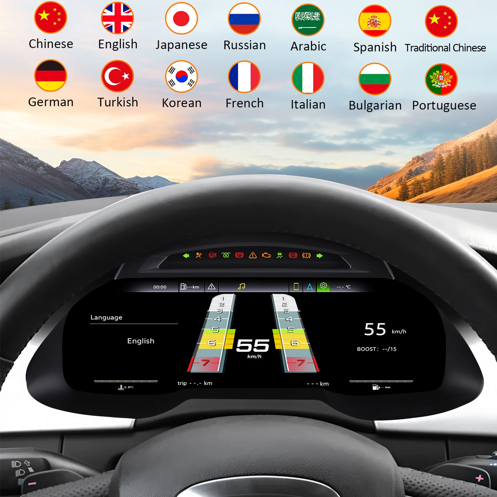 

12.3 inch Auto Lcd Dashboard Panel For Audi A4 2009-2012 Year Digital Cluster Instrument Display Snelheidsmeter Virtual Cockpit