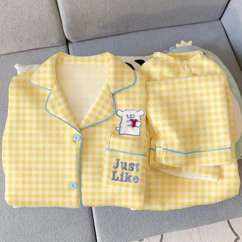 

Зимний пижамный комплект для женщин, милая одежда для сна с милой собакой, утолщенная удобная повседневная домашняя одежда, ночная рубашка для девочек, 2 шт.