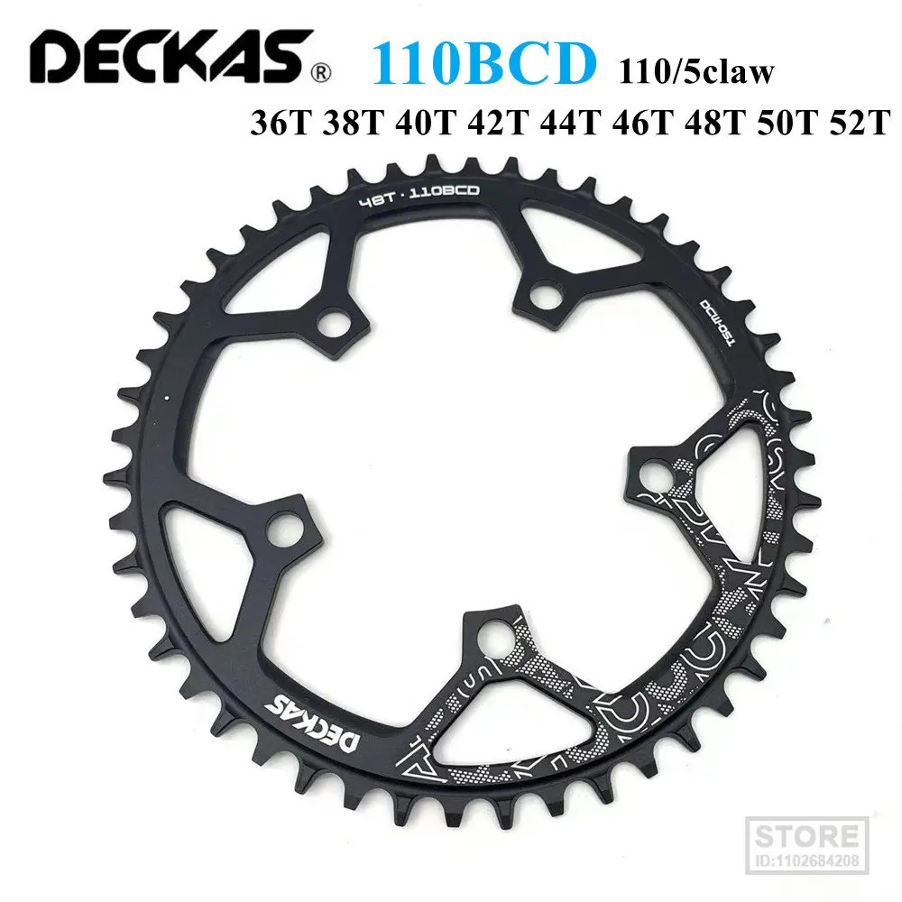 Deckas 110BCD 110/5 claws Road Bike Narrow Wide Chainring 36T-58T  Chainwheel For shimano sram Bicycle crank Accessories