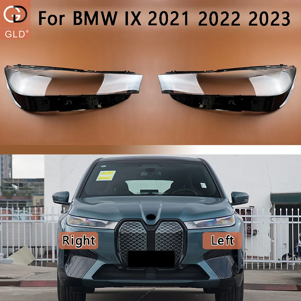 

For BMW IX 2021 2022 2023 Headlamp Cover Shade Headlight Transparent Lens Lamp Shell Masks Plexiglass Replace Original Lampshade