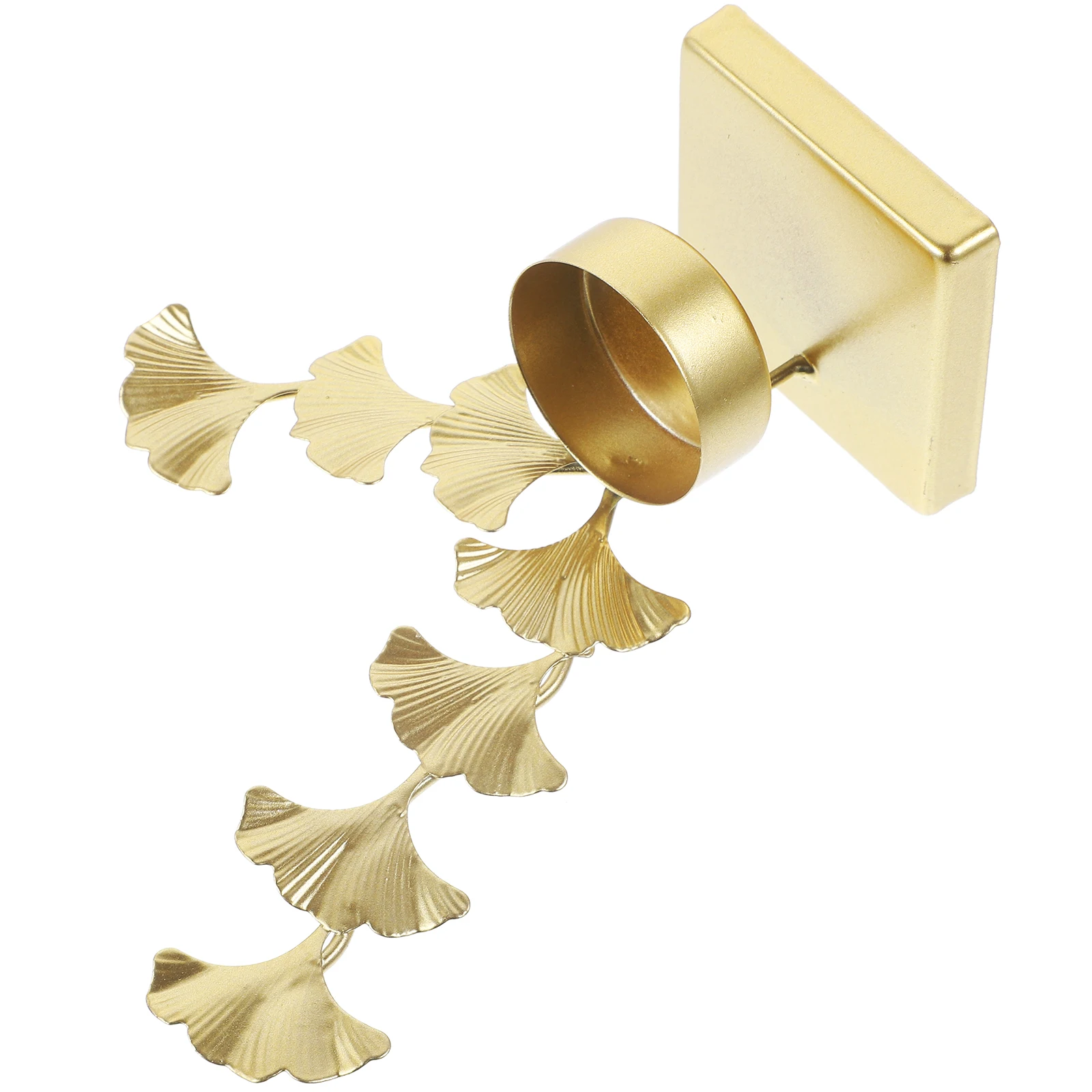 

Small Apricot Leaf Candlestick Metal Stand Holder Taper Decorative Retro Pillar Candleholder Kitchen Bedroom Tabletop Wax Votive