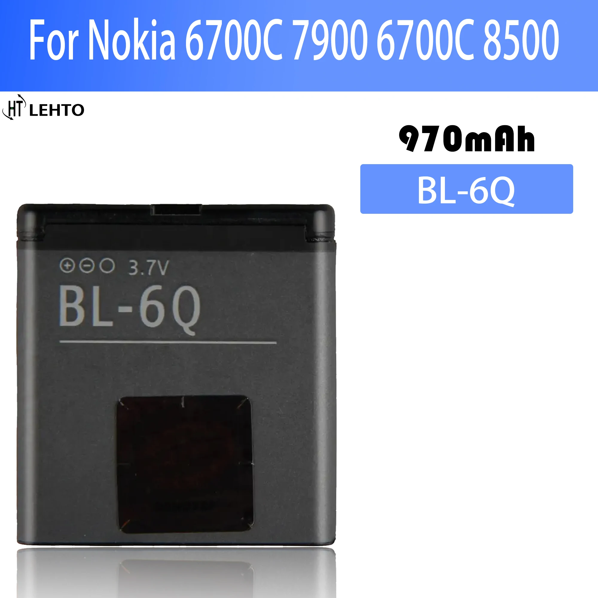 

New 100% high capacity BL-6Q BL6Q Battery For Nokia 6700C 7900 6700C 8500 6100s phone Batteries Bateria