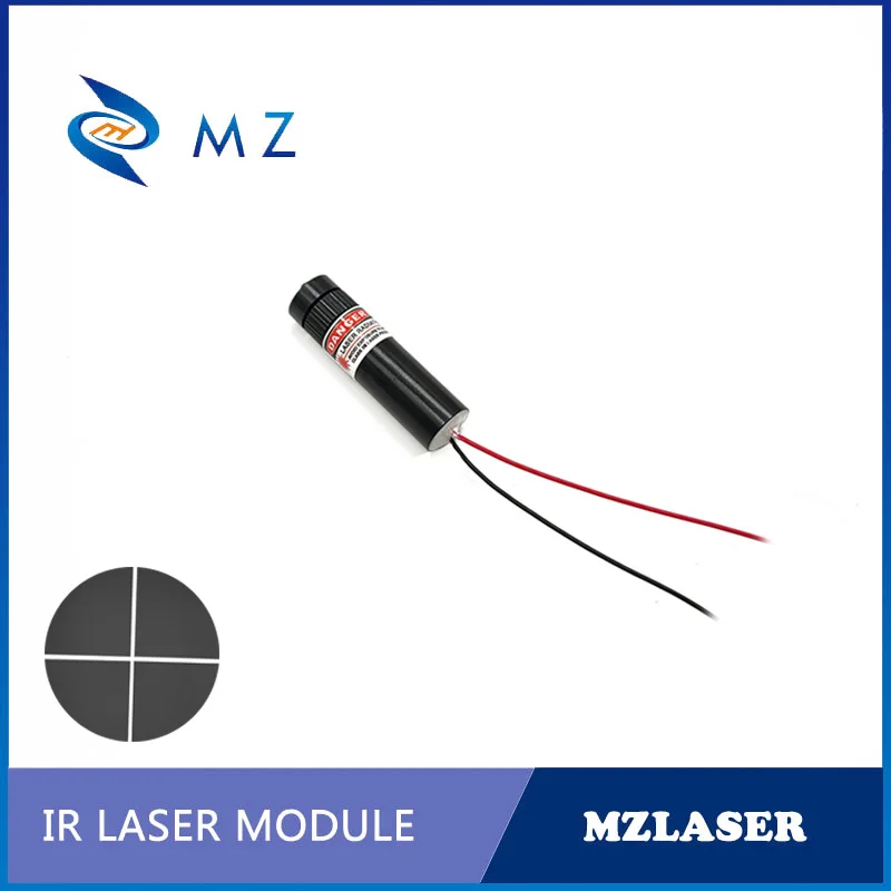 Módulo de diodo láser cruzado infrarrojo Industrial, enfoque ajustable compacto, 780nm, 10mw, Mini potencia baja, clase IIIB, 3V, 5V, 12V, 24V