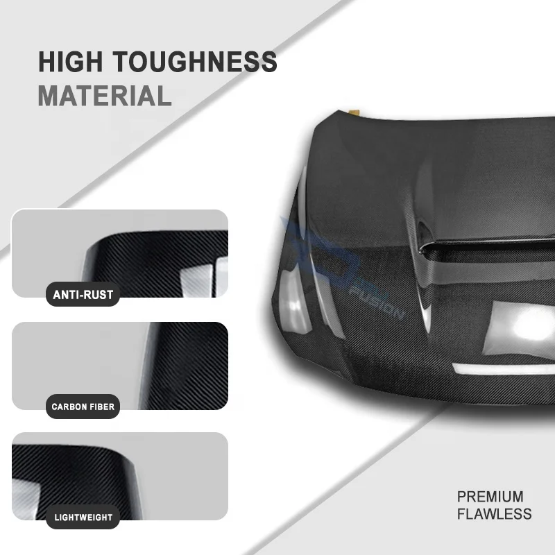High Performance Carbon Fiber Vented Hood For Subaru WRX VBH S4 OE Type with Heat Extraction and Aerodynamic Design