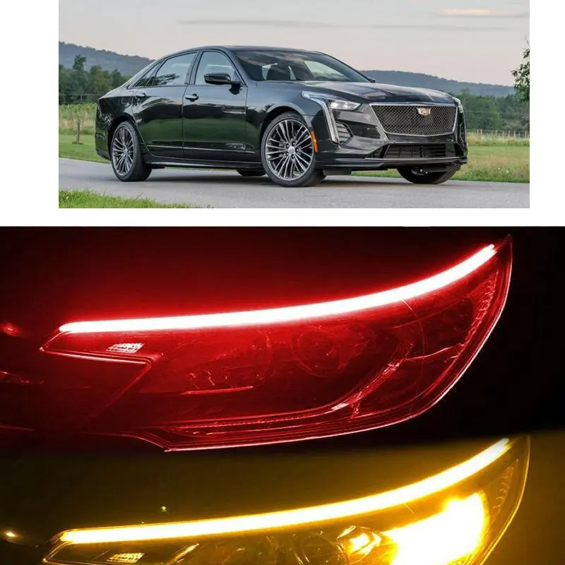 

30cm 45cm 60cm Startup Scan Flow turn signal Light For Cadillac ATS CT6 CTS ELR Escalade SRX XTS