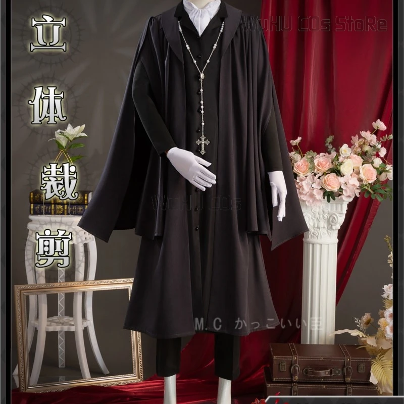 زي تنكري أسود بتلر مع شعر مستعار للرجال ، زي Kuroshitsuji ، زي مدرسي قوس عام ، بدلة Kuroshitsuji ، جديد ،