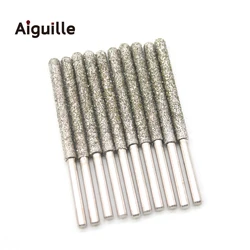 Aiguille 60# shank 4mm Grinding Burr 80mm Ultra-long Grinding Bits Stone Metal Peeling Point Diamond Grinding Burr Trimming Bits