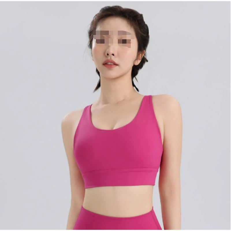 Solid Color Cross Fitness Bra Soft High Strength Women Tight Sport Top Comprehensive Training Gym Yoga Underwear