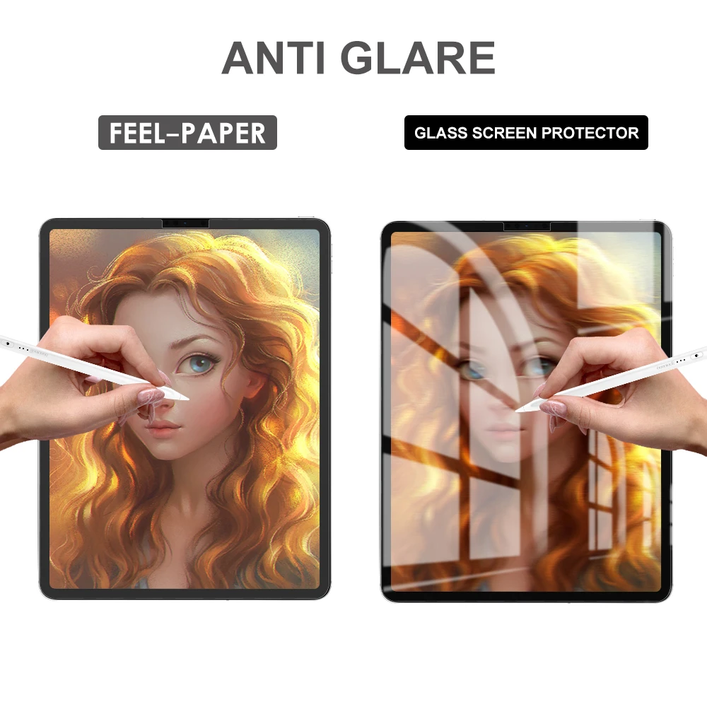 Paper Feel Screen Protector Matte Feeling Film For Apple iPad 10 9.7 10.5 mini 4 5 6 Pro 6 11 12.9 2020 2018 1 2 3 Air 4 5 2022