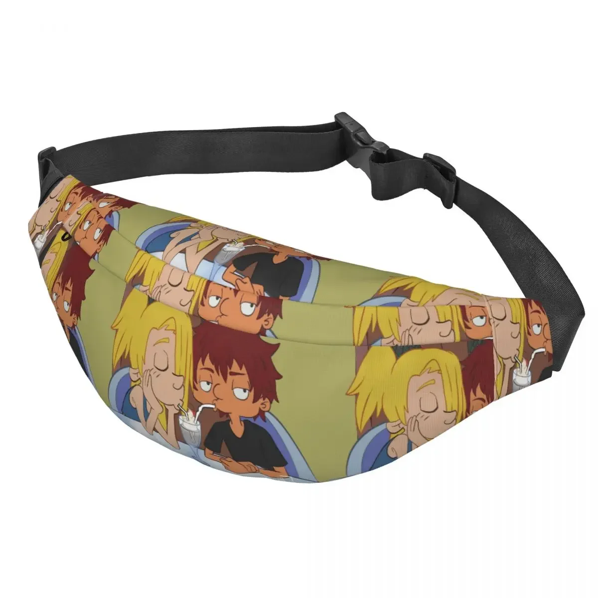 Hey Arnold-riñonera de Anime animado Helga Pataki para hombre y mujer, riñonera cruzada a la moda, bolso de cintura para teléfono, bolsa de dinero para ciclismo