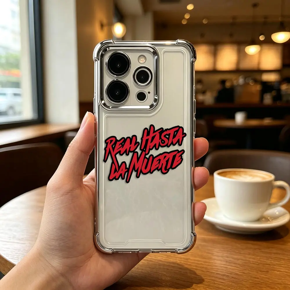 A-Anuel AA Real Hasta La Muerte Cover Transparent Plating Phone Case For Redmi NOTE 17 15 14 13 12 12S 11 11T 10 9 9S PRO Funda