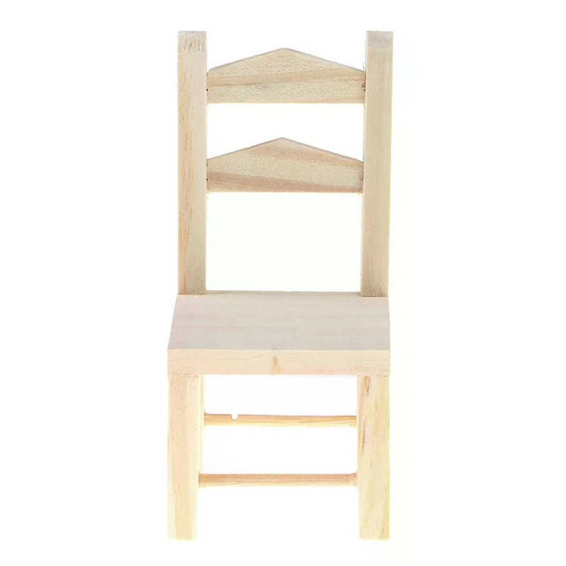 1:12 Dollhouse Furniture Miniature Wooden Kitchen Chair Kids Pretend Play Toy For Kids Creative Play