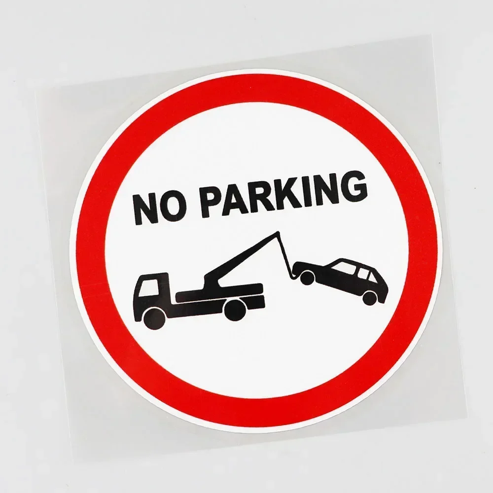 No Parking Warning Vinyl Sticker, Waterproof UV Resistant Decal for Car Exterior Scratch Cover Decor, Holiday Gift