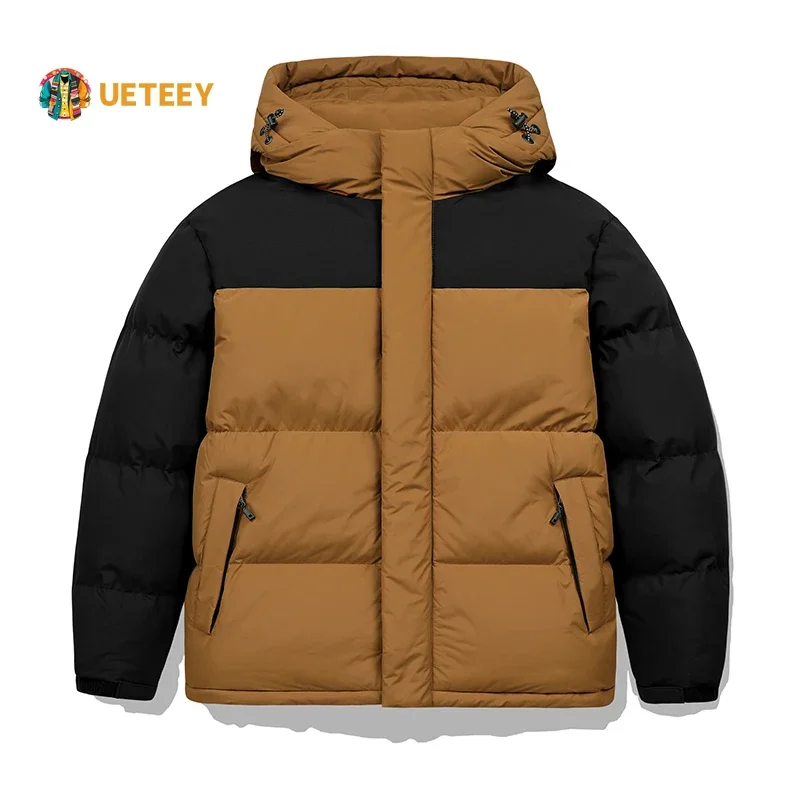 2024 Winter Men Women Warm Parkas Couple Thicken Padded Hooded Jacket Man High Quality Casual Outdoor Windproof Male Cotton Coat