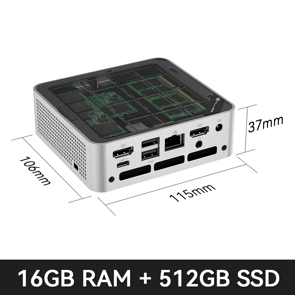 MLLSE G2 Plus Mini PC AMD Ryzen3 4300U Processor DDR4 16GB RAM 512GB SSD WiFi6 BT5.3 Windows 11 Pro Mini Desktop Computer