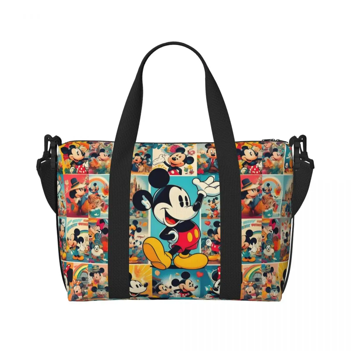 

Custom Anime Minnie Mouse Tote Bag Women Large Capacity Cartoon Kawaii Beach Gym Travel Bags