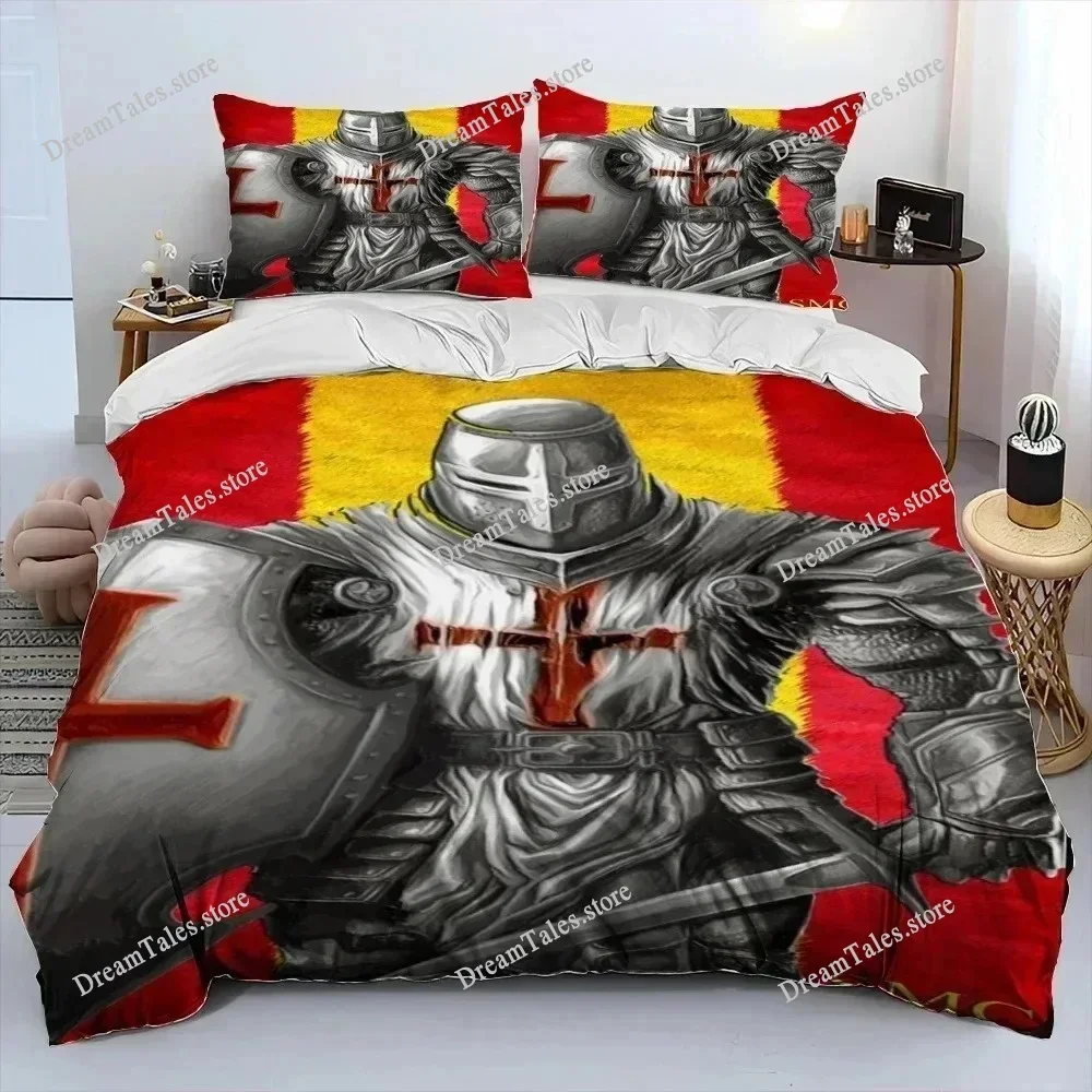 

Cavalier Knight Templar Crusaders Comforter Bedding Set,Duvet Cover Bed Set Quilt Cover Pillowcase,king Queen Size Bedding Set