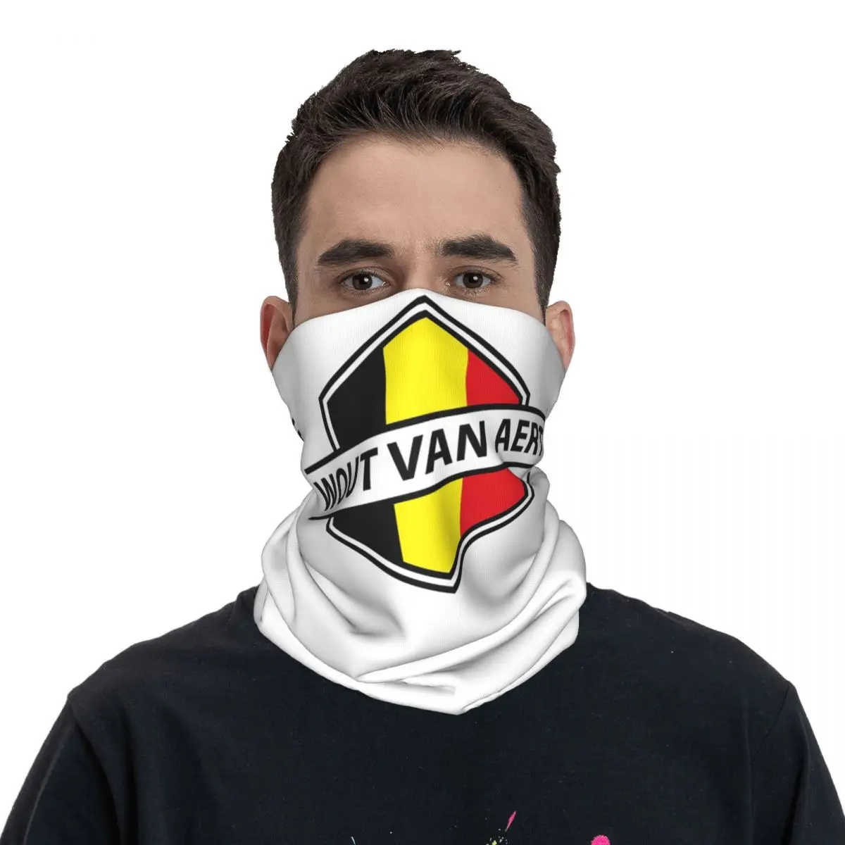 

Wout Van Aert Cycling Bandana Neck Gaiter Printed Face Scarf Multifunctional Balaclava Riding for Men Women Adult All Season