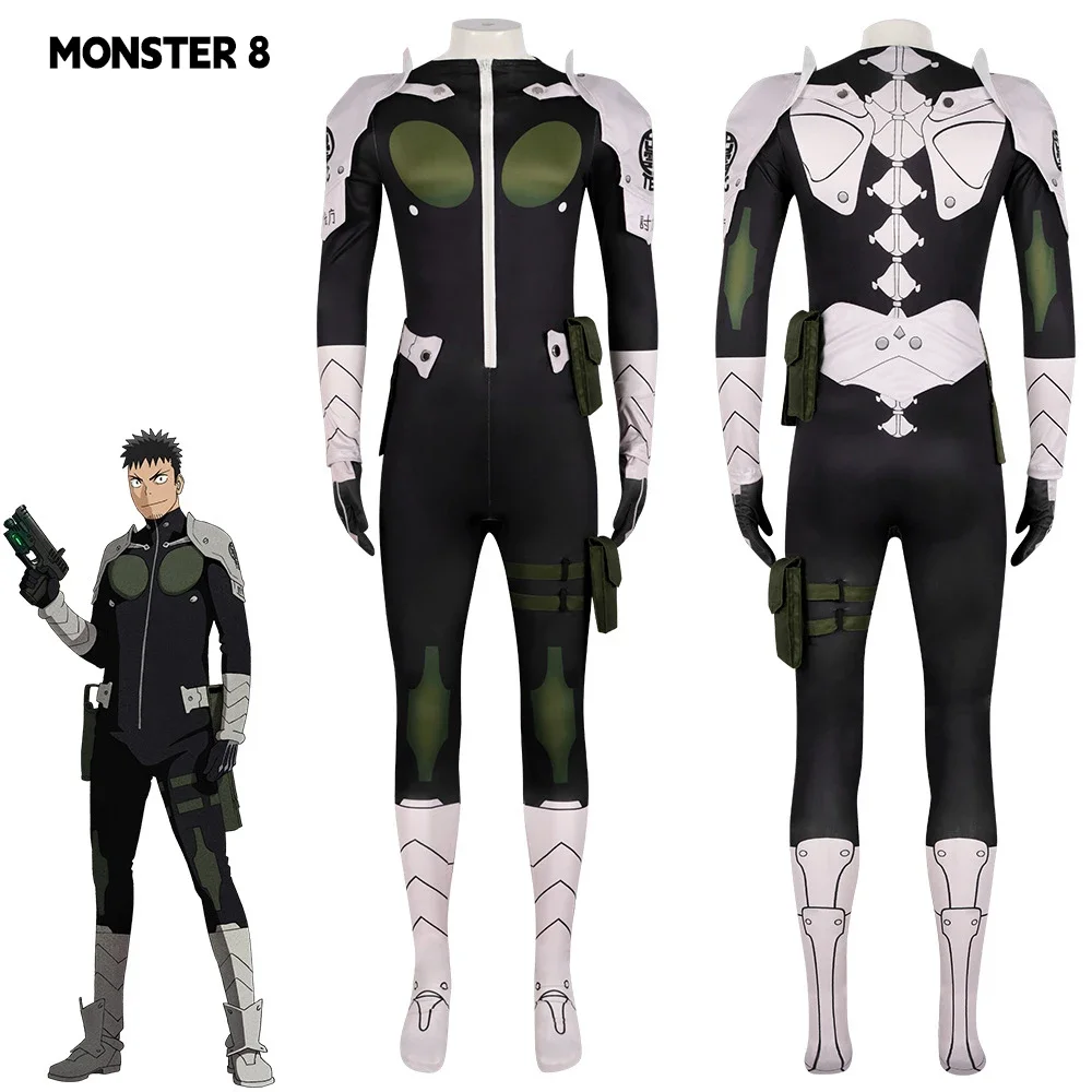 الوحش رقم. 8 أزياء تنكرية، بدلة قتالية من Hibino Kafka Guard، مجموعة أزياء الهالوين التأثيرية لوبينو أنيمي 2025 جديد