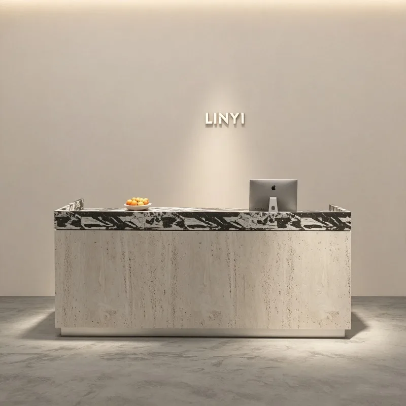 Display European Reception Desk Beauty Modern Vintage Salon Reception Desk Luxury Nordic Trendy Bancone Commercial Furniture