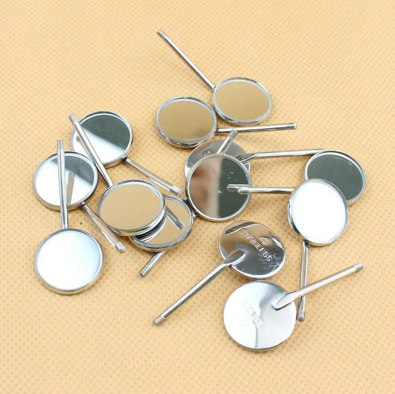 12PCS Dentistry Exam Mirror Head Mouth Reflector Oral Endoscope Mirrors Head Stainless Steel Size 4# Tooth Whitening Tool