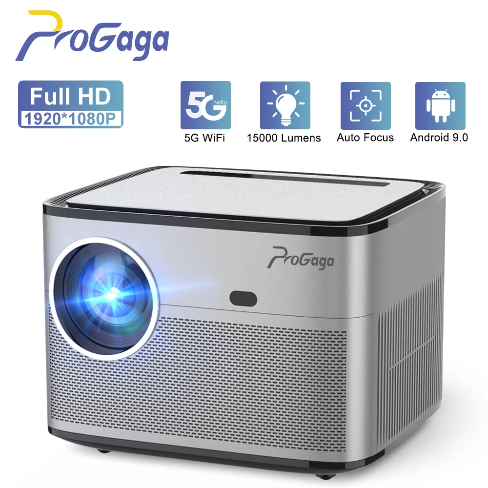 

PROGAGA PG550W Full HD 1080P Projector WiFi Android Projetor 4K Decoding Video PG550 Home Theater Mini Portable Projector Beamer