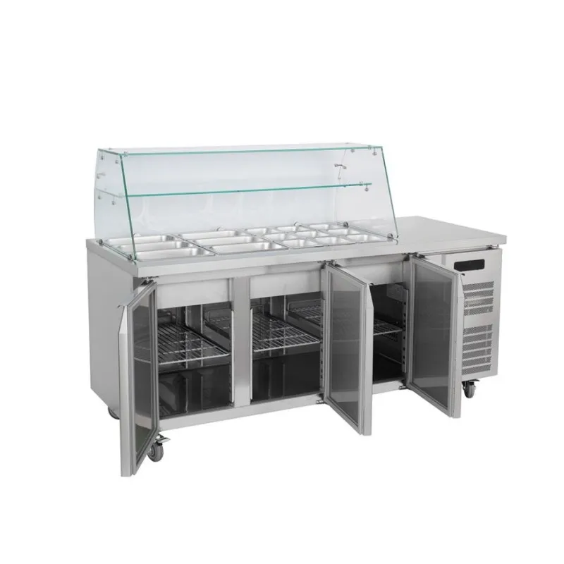 

Trends Commercial Countertop Refrigerators Buffet Catering Food Display Sandwiches Pizza Prepare Working Bench Table Top