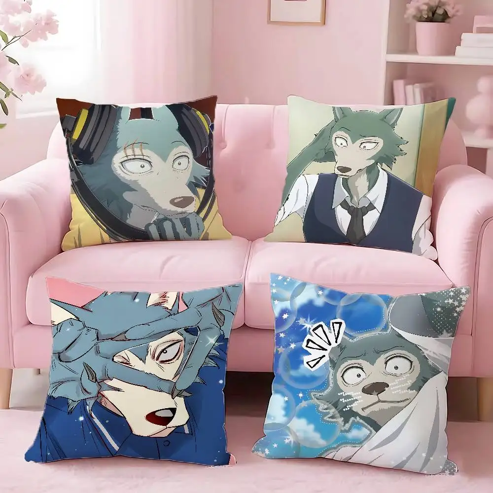 Double Sided Print Soft Throw Pillow Cover Washable RV Camper Interior No Insert L-Legoshi B-BEASTARS