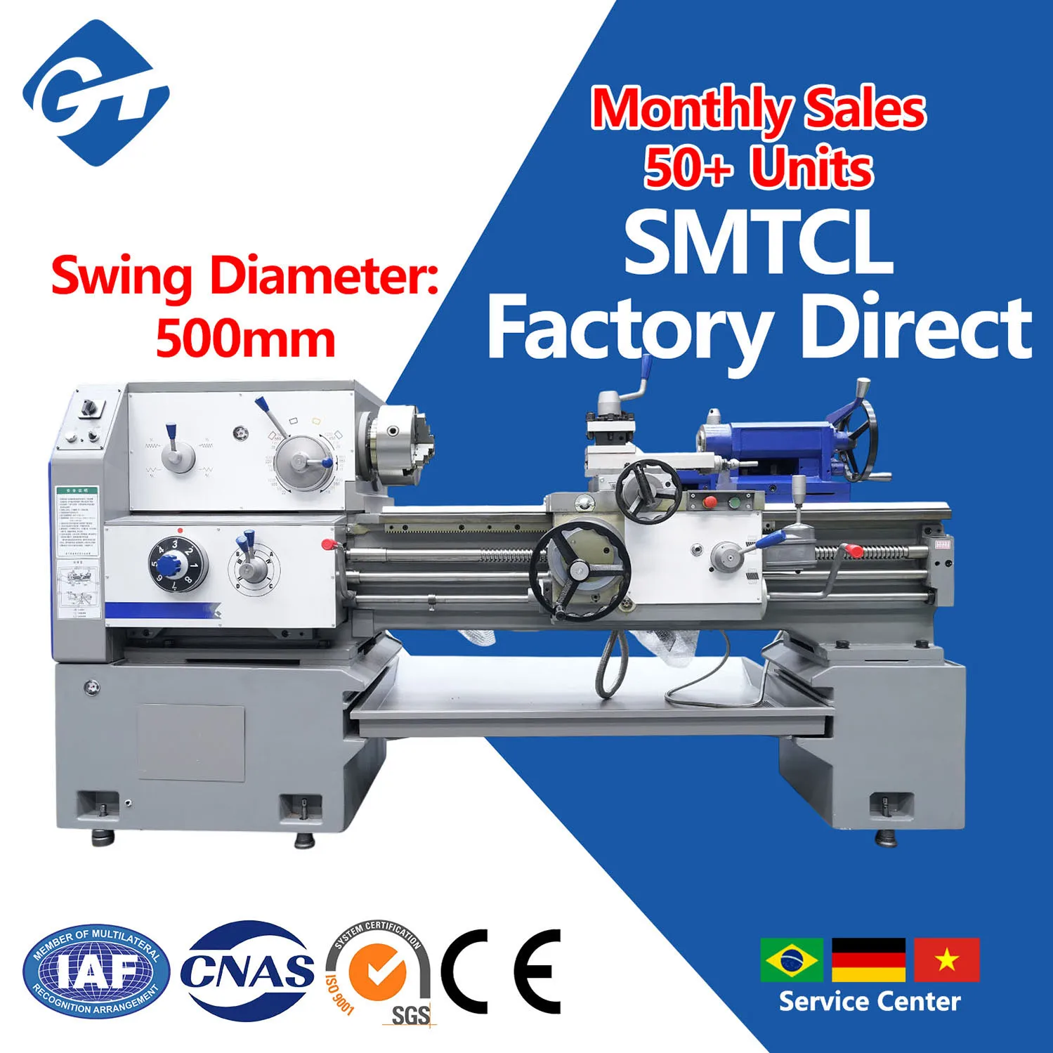 SMTCL CA6250B(2000) Torno Horizontal Lathe Metal Lathe For Educational Training Centers Technical Schools Industrial Practice