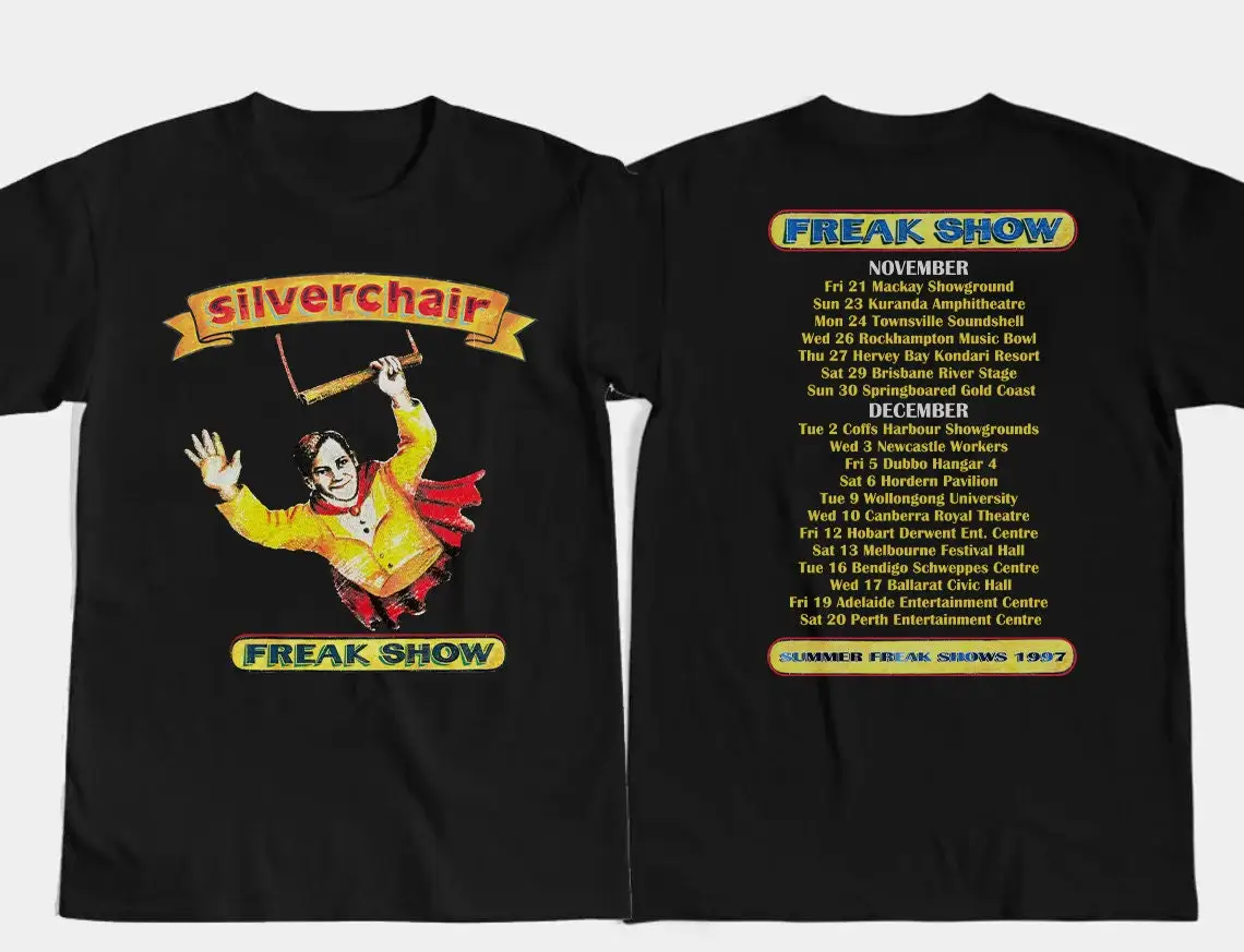 Silverchair Freak Show Tour 1997 Unisex Black T-shirt 90s