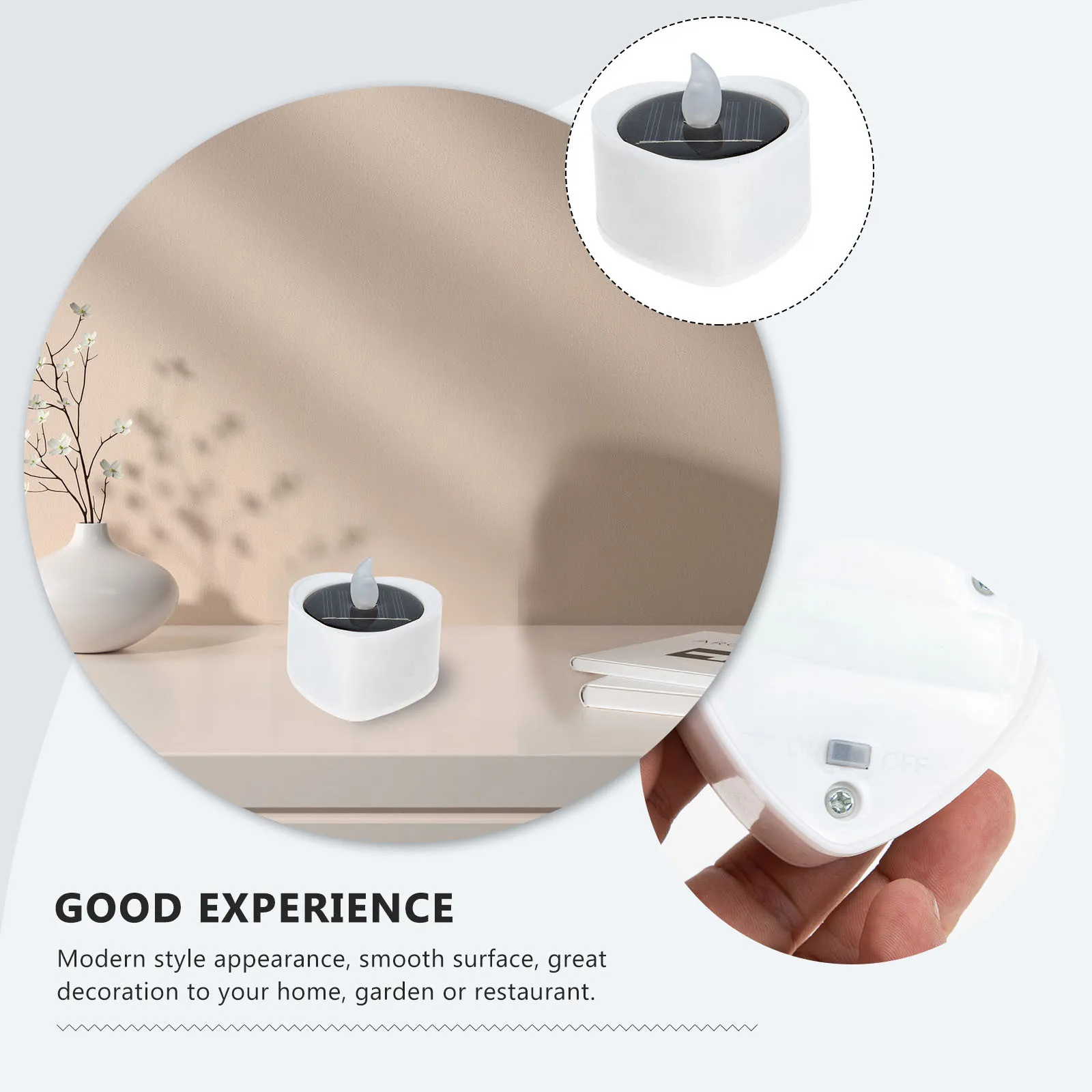 

Solar Powered Lamp Outdoor Lawn Light Garden Landscape LED Waterproof Flameless Decorative Solar Tea Light