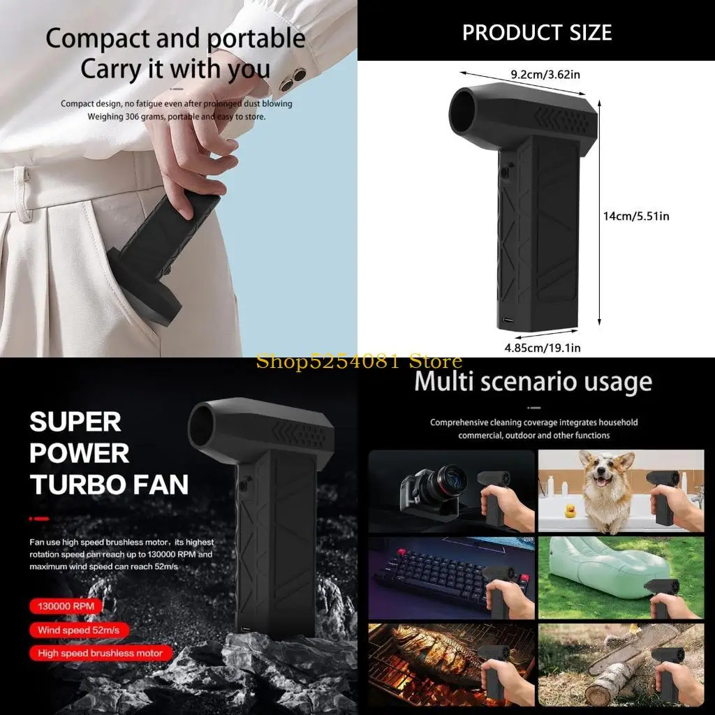 

AXYC Portable Industrial Blower Convenient Violent Fan with Adjustable Speeds Sturdy Manual Tool for Various Use