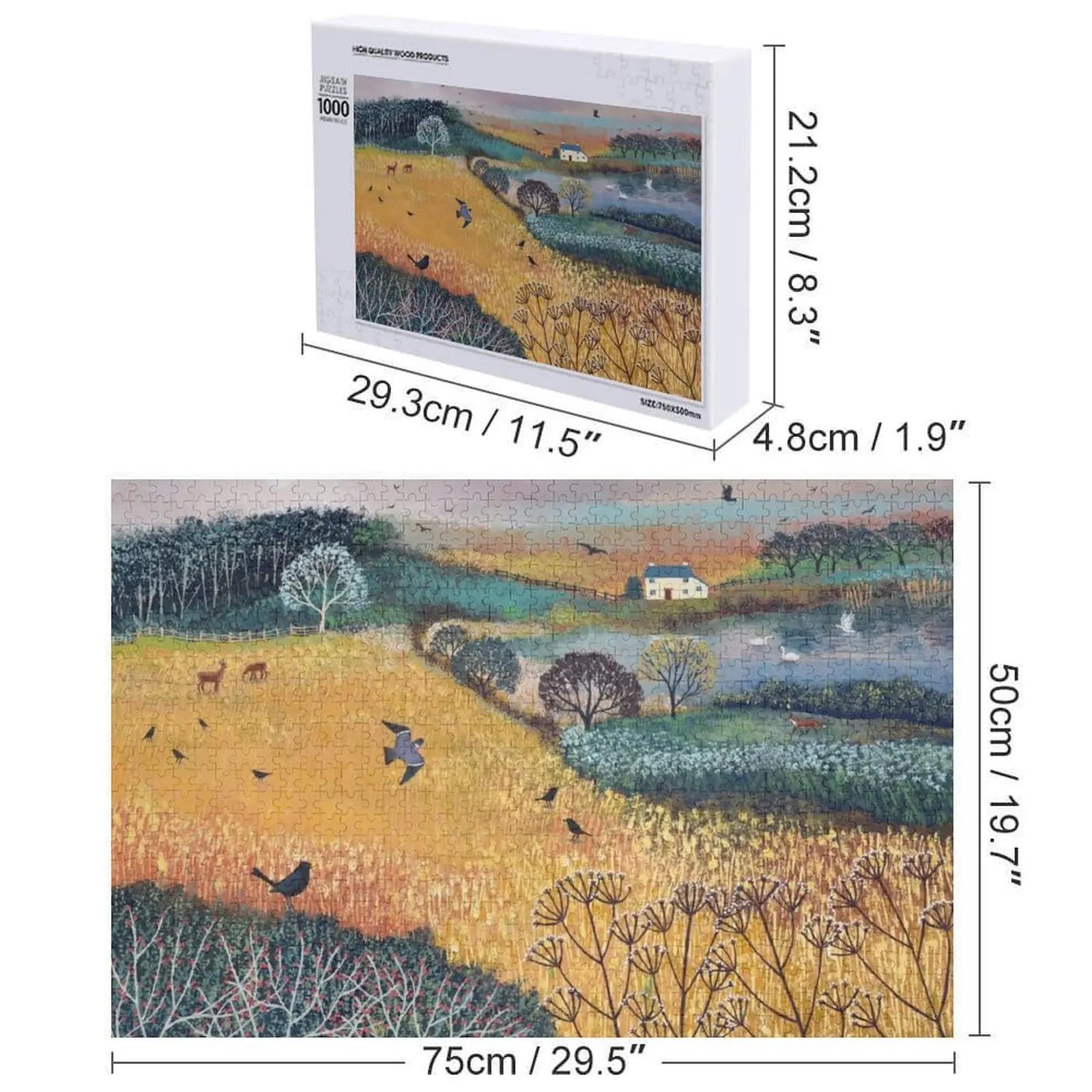 Harvest Home Jigsaw Puzzle Regalo personalizzato Regalo personalizzato Puzzle in legno personalizzato sposato