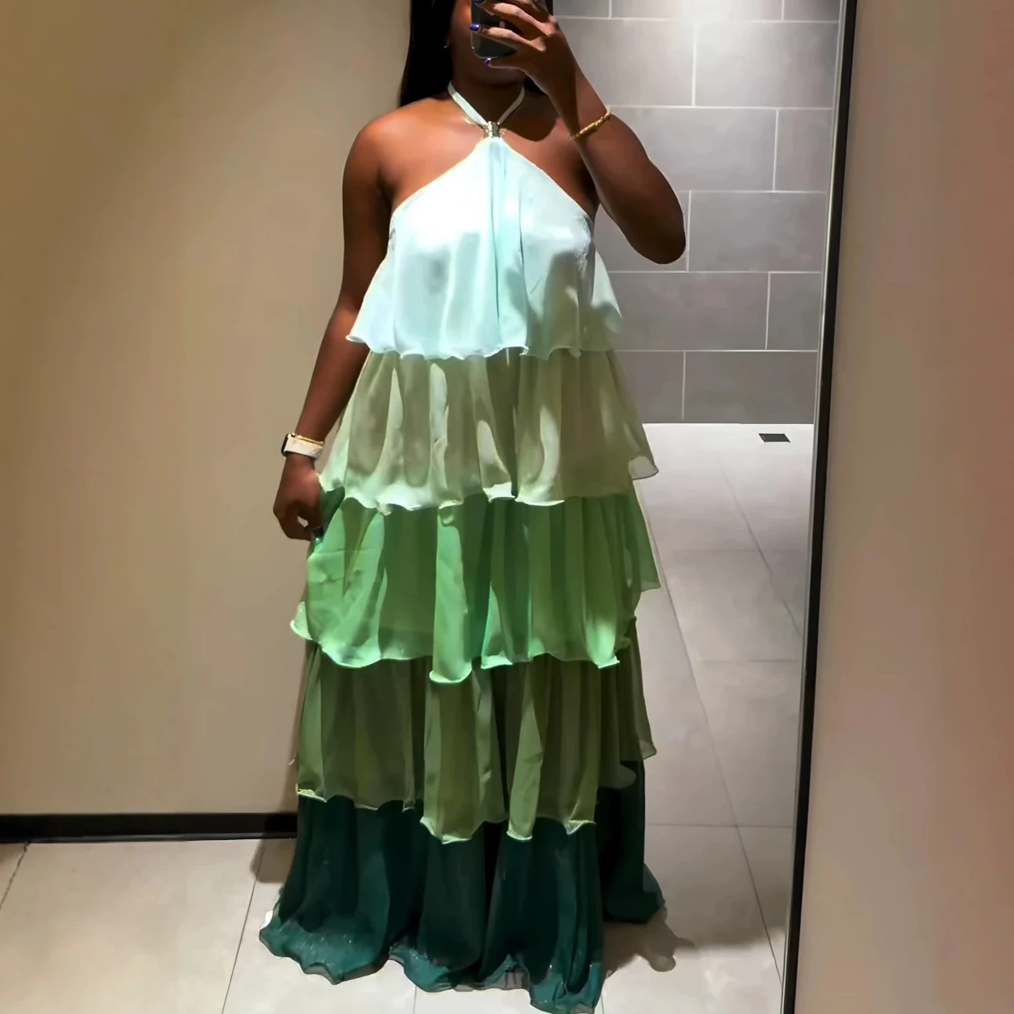 

Long Dress Women Cake Dresses A Line Vestidos Y2k Streetwear Sleeveless Halter Casual Elegant Sweet Party Night Work 2026