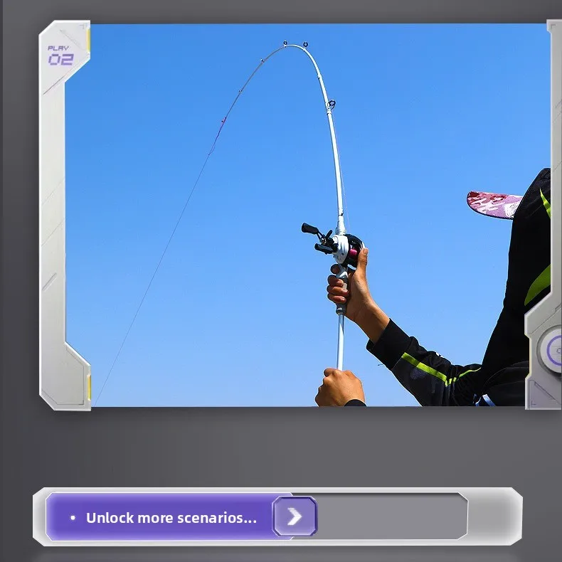 عصا صيد من ألياف الكربون مع مقبض على شكل مسدس، مجموعة كاملة مع بكرة دوارة ومقبض مستقيم، معدات صيد الأسماك على الجليد والتخييم... #5